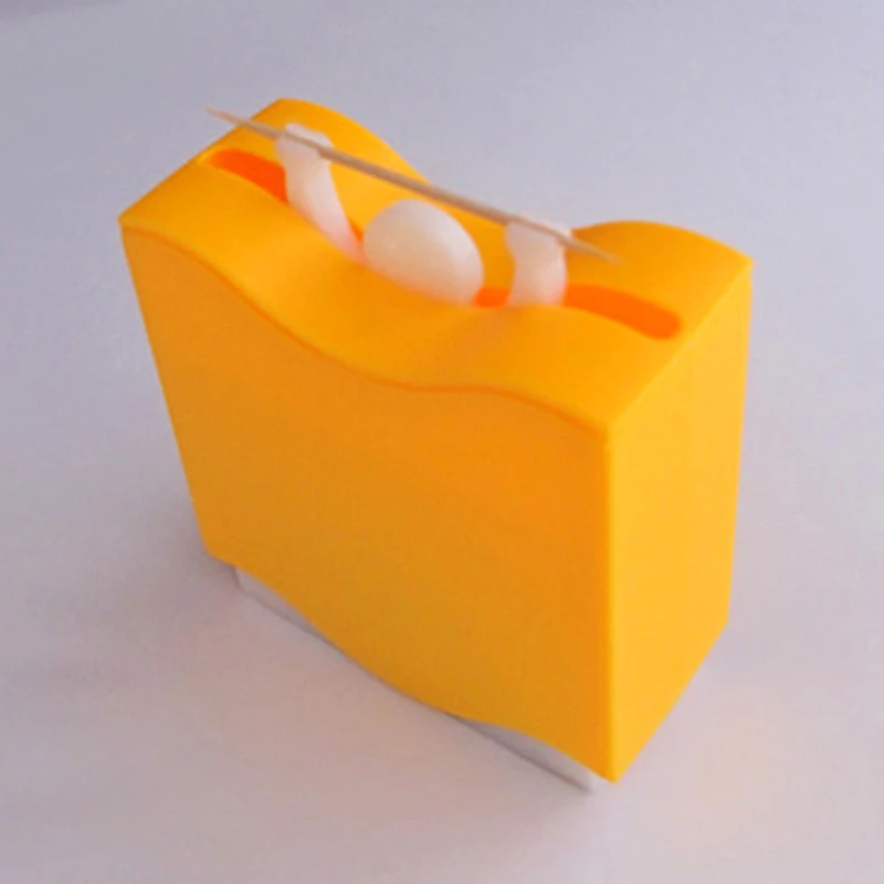 1 шт зубочистка Box Популярные Пластик штангист Автоматическая подставка для зубочисток диспенсер для дома, бара, настольный аксессуары - Цвет: Цвет: желтый