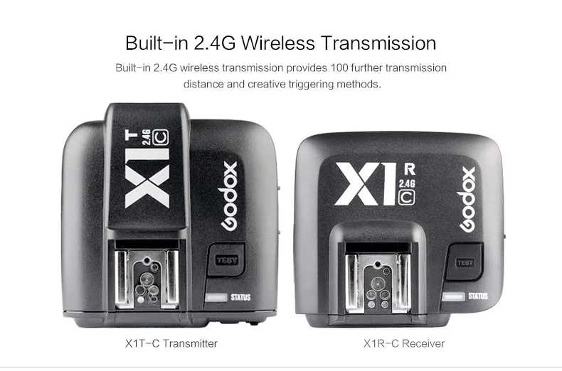 Godox X1T-C ttl беспроводной триггерный передатчик вспышки для камеры Canon X1TC Горячий башмак ПК синхронизация терминал 1/8000 секунд