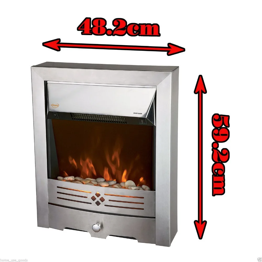 EU Warehouse 220V 2000W LED Electric Fire Fireplace