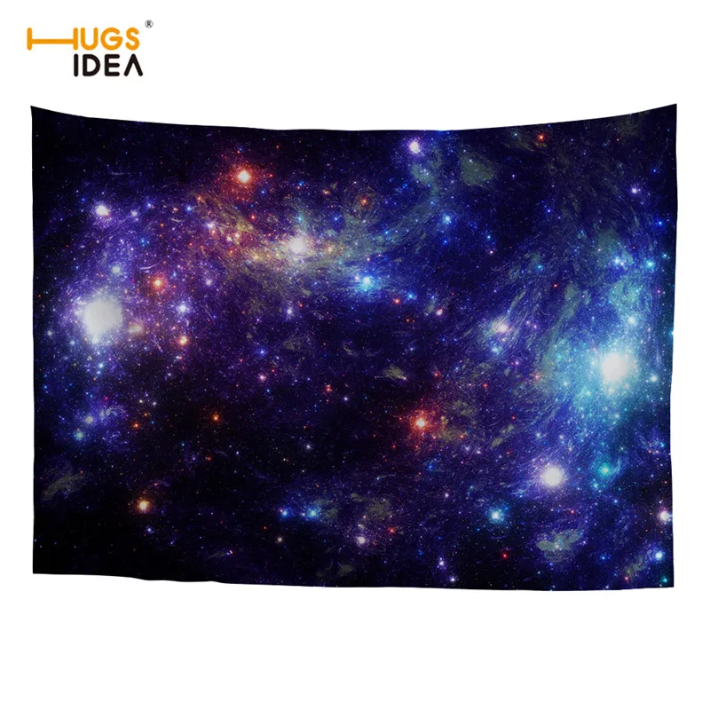 Günstige HUGSIDEA 3D Universum Galaxy Wandteppich Hause Landschaft Dekoration Decken Decor Wandgabe Reise Strand Picknickdecke