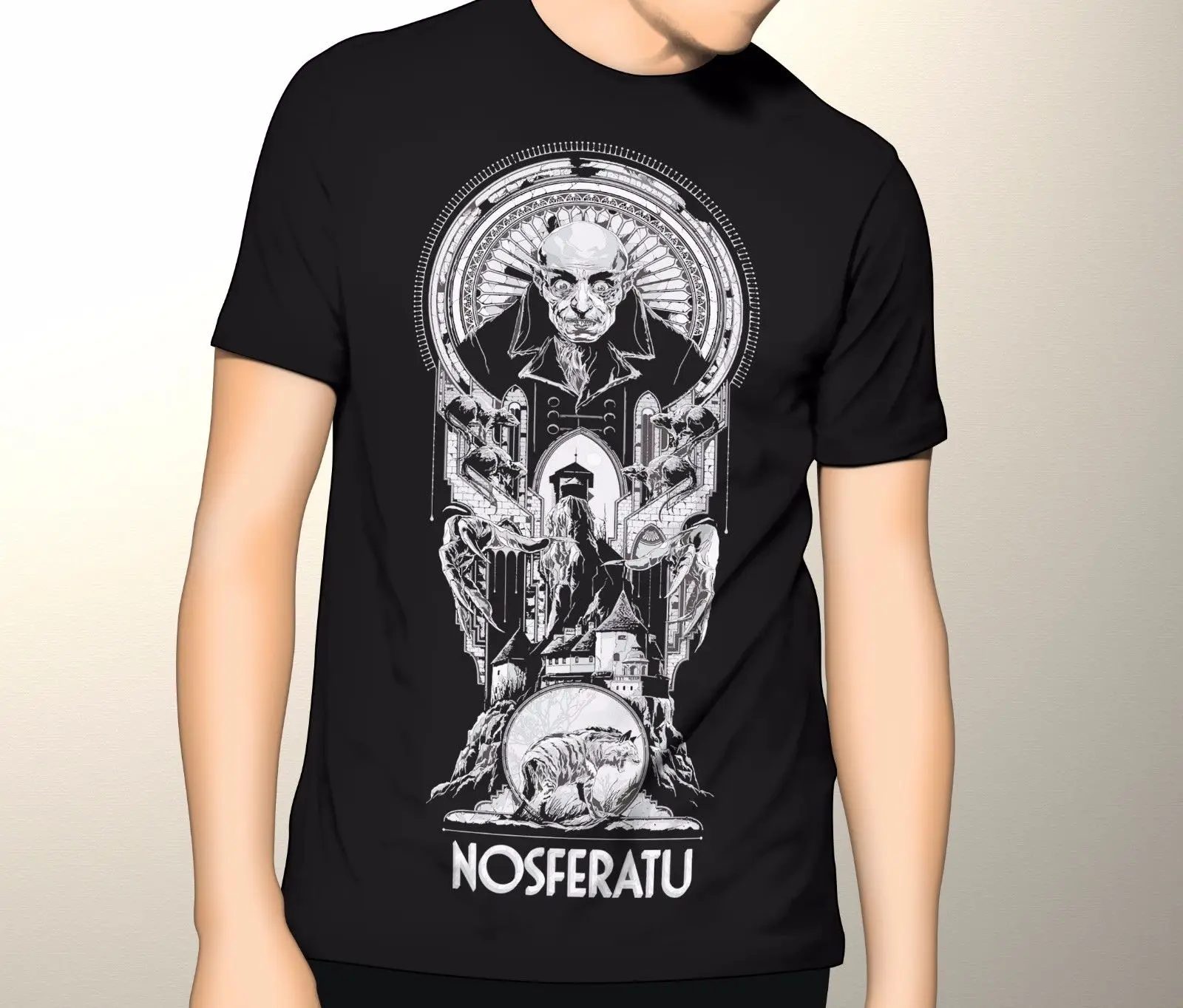 Nueva camiseta Nosferatu Classic terror Movie camiseta gráfico S 5Xl en