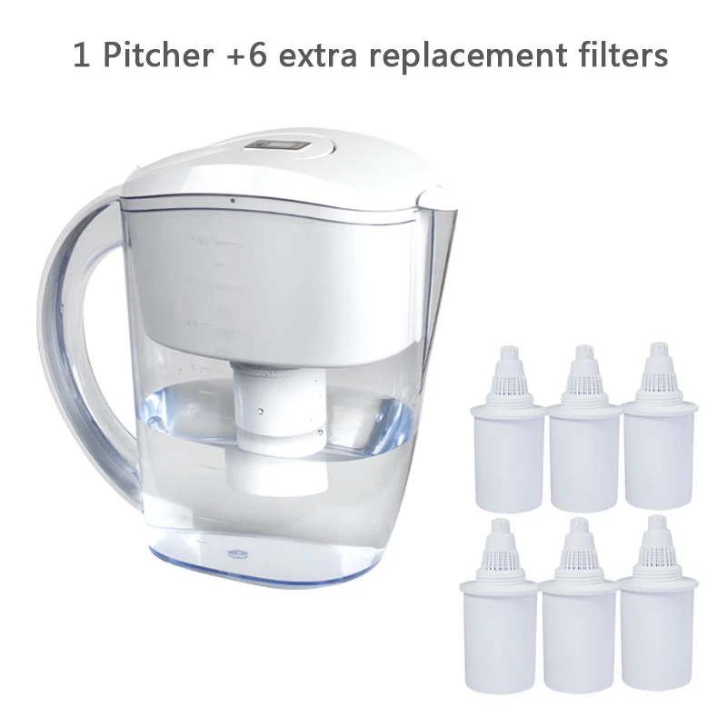 3.5L щелочной воды чайник очиститель кувшин в том числе 7 шт. замены фильтра картриджи длительный срок службы высокой pH низкий ОВП