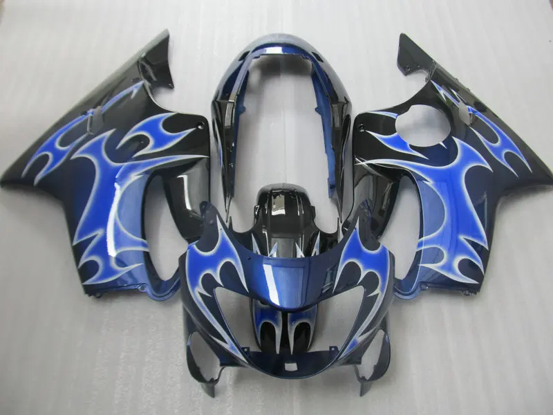 Custom Injection mold Fairing kit for HONDA CBR600F4 99 00 CBR600 F4 1999 2000 ABS Blue Gloss Black Fairings set+gifts HO14 | Автомобили и