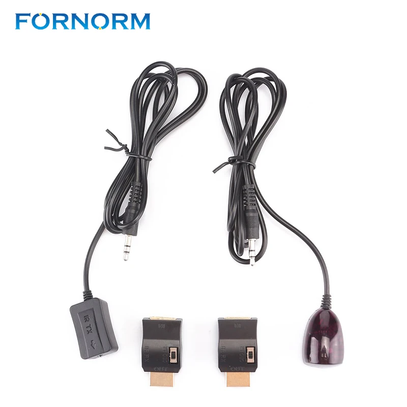 FORNORM ИК удлинитель через HDMI пульт дистанционного управления адаптер приемник передатчик кабель комплект двухдиапазонный HDMI ИК пульт дистанционного управления инфракрасный излучатель