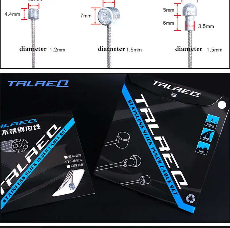 TRLREQ 1 шт. шлифовальный тормоз из нержавеющей стали/провод переключения передач MTB дорожный велосипед Тормозная Линия кабель 1700 мм велосипедный внутренний сдвиг провода 2100 мм