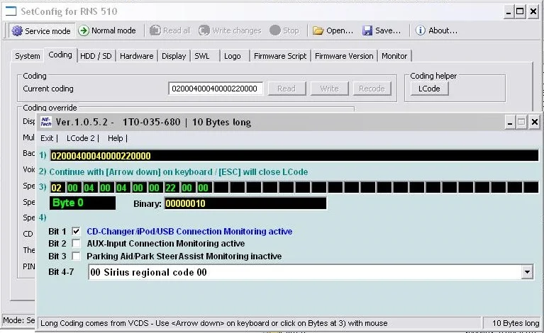 Service Mode - LCode