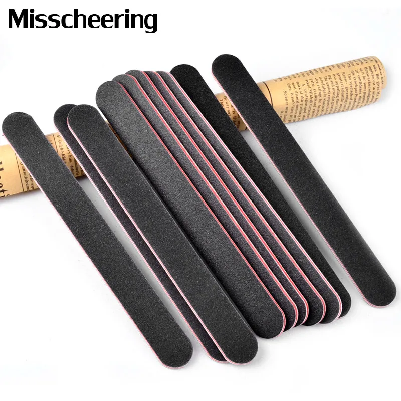 

10Pcs/Set Black Nail Files 100/180 Sanding Buffer Block Sandpaper File Nail Polishing Remover DIY Manicure Salon Beauty Tools