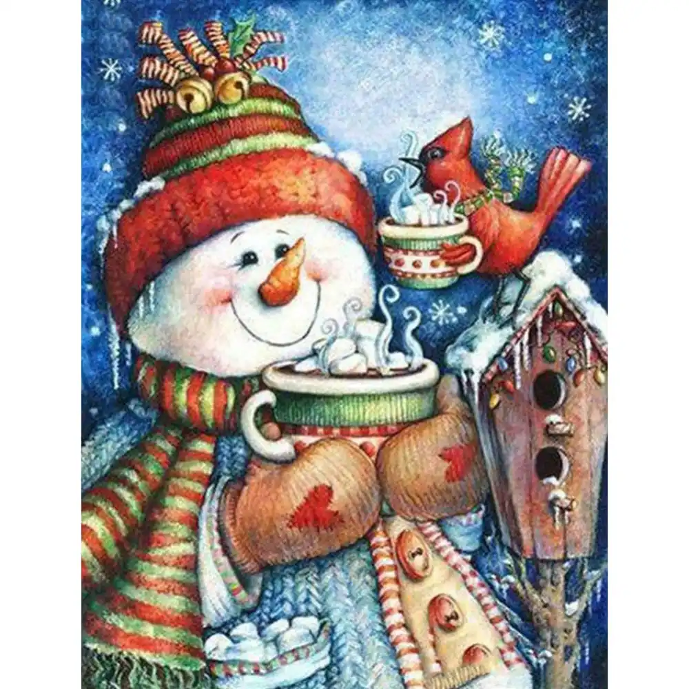 6359 /"hombre de nieve-pantalla completa/" Diamond painting-diamante pintura-bordado