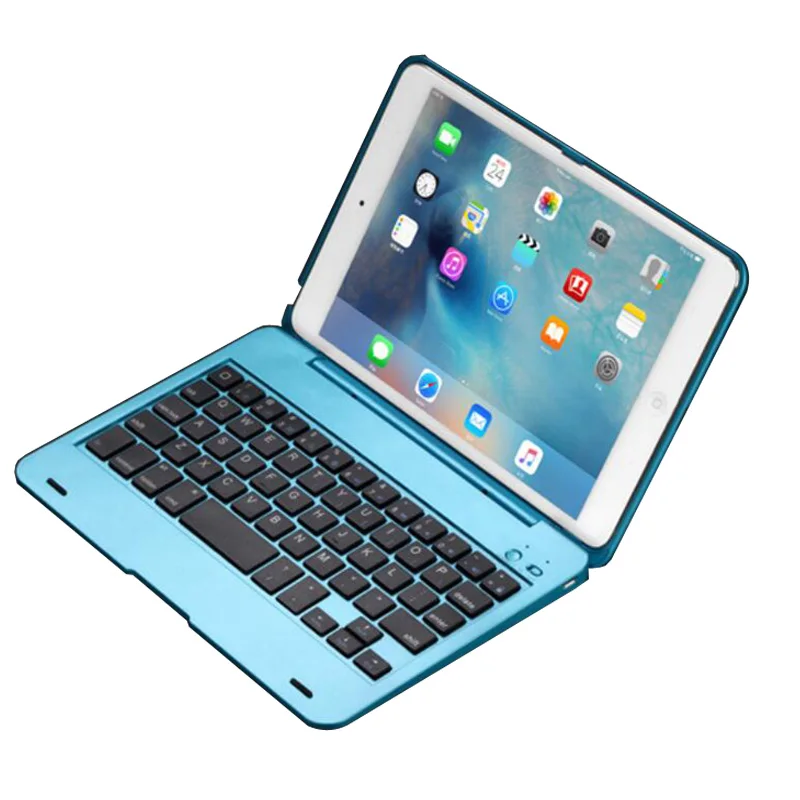 ABS для iPad mini 2 3 чехол с клавиатурой A1432 A1454 A1599 A1600 USB Bluetooth беспроводной для iPad mini 2 3 клавиатуры 7,9'' - Цвет: Blue