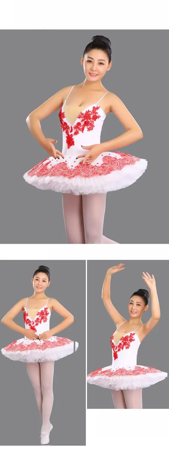 Ropa de Ballet profesional Tutus para niña, tutú de tortitas, vestido de  bailarina para patinaje artístico - AliExpress