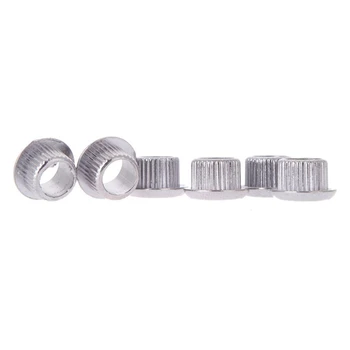 

Guitar Tuner Conversion Bushings Adapter Ferrules Nickel Plating with nice plastic shell for 10mm Peghead Holes Silver