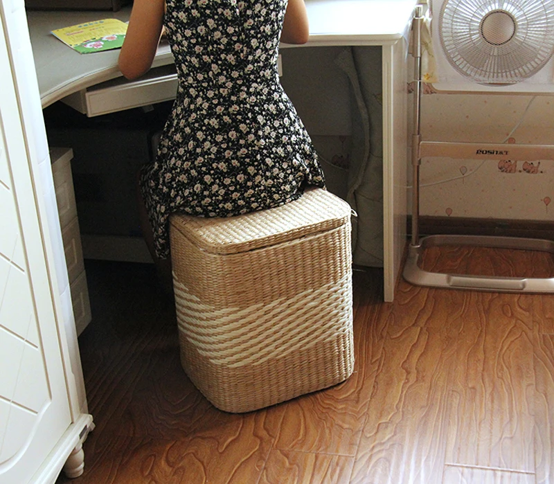 Handmade Storage Stool Ottoman Home Decoration Furniture Storage Toys Rattan Wicker Chair Door Bench Kids Children Adult Chair Handmade Storage Stool Ottoman Home Decoration Furniture Storage Toys Rattan Wicker Chair Door Bench Kids Children Adult Chair