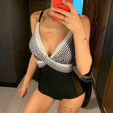 Сексуальный сетчатый сдельный купальник, женский купальник, монокини, купальный костюм с пуш-ап, женский пляжный слитный купальник размера плюс, купальный костюм