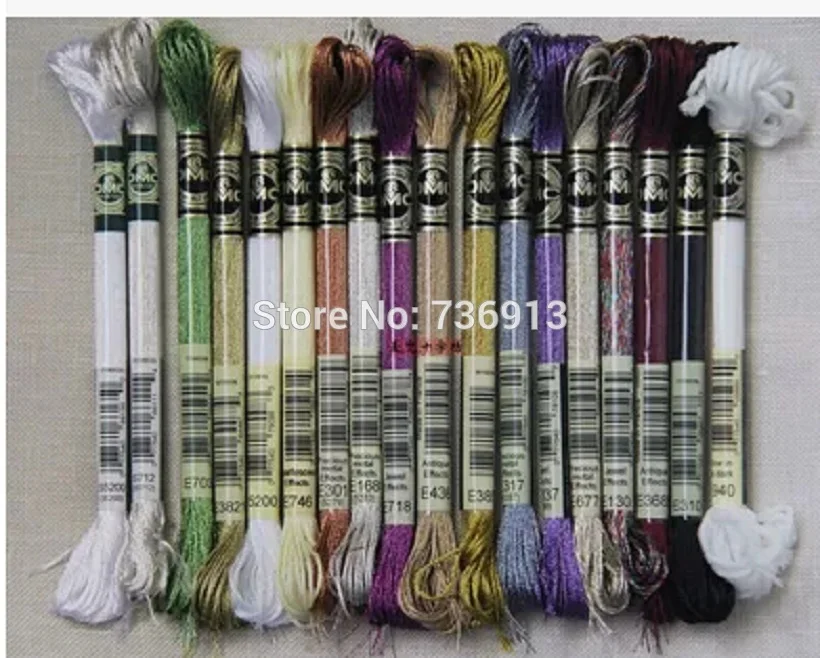 

DMC Metal Floss Thread Embroidery / Cross Stitch Yarn Floss Thread