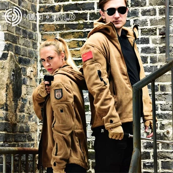 

Autumn Winter Men Women Jacket Thermal Coats TAD Shark Skin Soft Shell Men Jacket Outdoor Warm Underwear Fleece Hoodies
