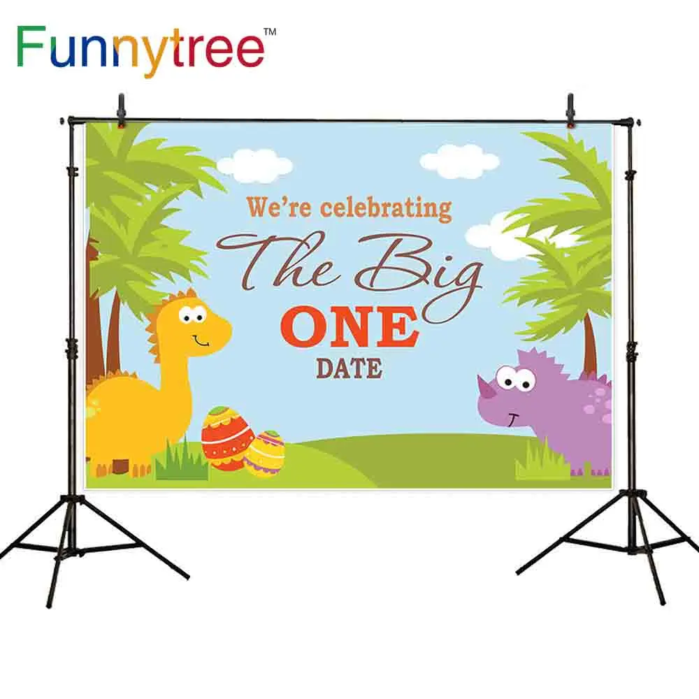 Детский тематический фон Funnytree вечеринка динозавра день рождения дикая природа