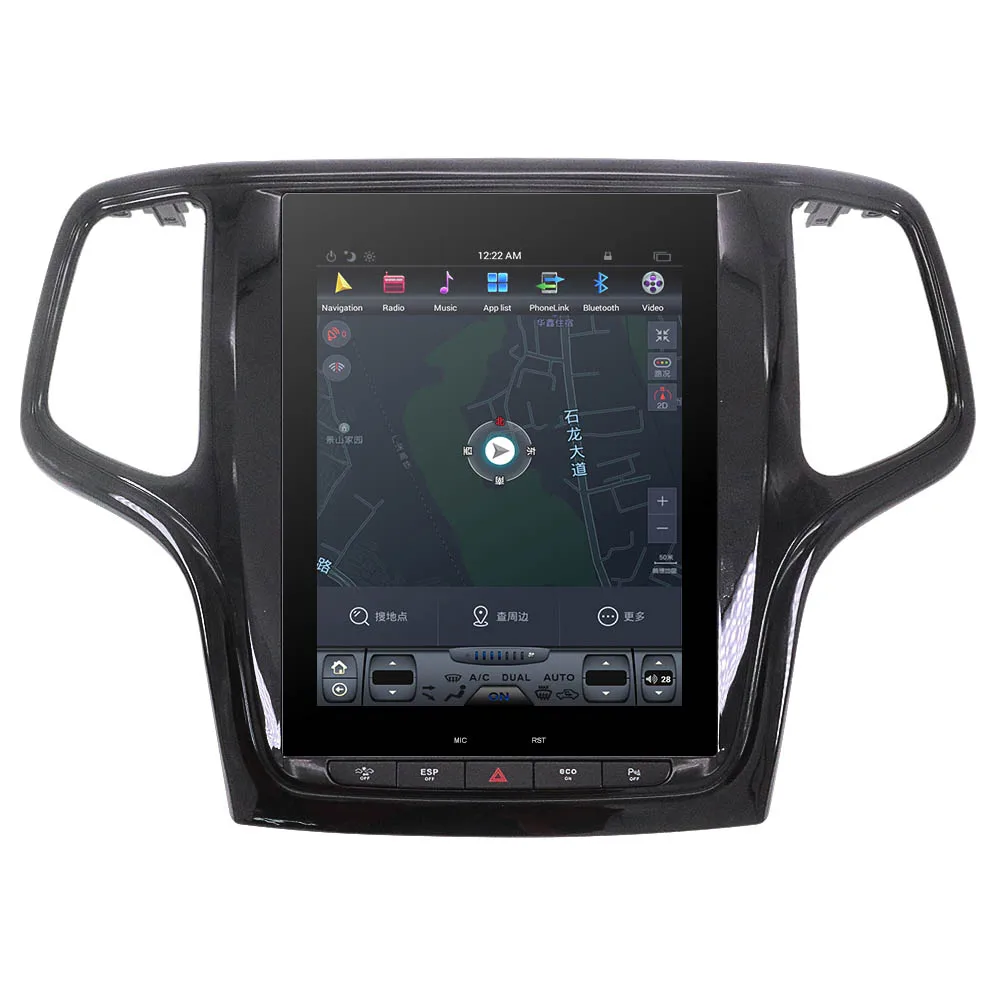 Best ZWNVA Tesla Style IPS Plus Screen Android 7.1 Car No DVD Player GPS Navigation For JEEP Grand Cherokee 2014 2015 2016 2017 Black 4