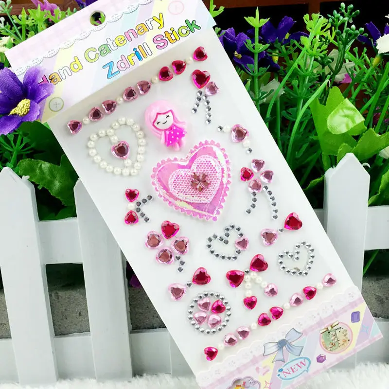 The new children's sticker DIY acrylic diamond rhinestone diamond stickers cartoon stickers children