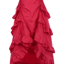 Винтажная юбка, женские викторианские длинные женские макси юбки, паровые панк ретро юбки в готическом стиле, женские черные/красные/кофейные