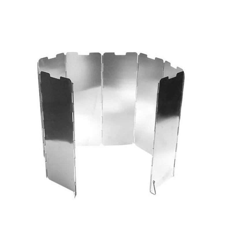 

Strong Durable 8-16 Plate Foldable Burner Windshield Outdoor Camping Cooking Gas Stove Wind Screen Wind Shield Camping Equipment