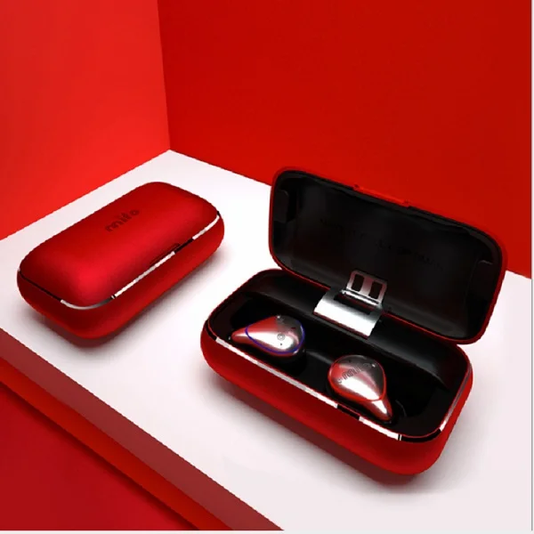 Mifo O5 Bluetooth 5,0 True HIFI беспроводные наушники IPX7 водонепроницаемые спортивные бинауральные мини наушники-вкладыши с зарядным устройством - Цвет: Red Professional