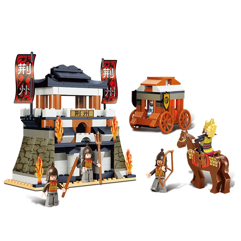

0263 233pcs Sanguo Jinzhou Constructor Model Kit Blocks Compatible sluban Bricks Toys for Boys Girls Children Modeling