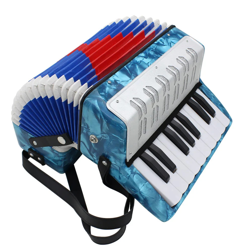 

Mini Small 17-Key 8 Bass Accordion Educational Musical Instrument Toy 4 Colors for Kids Children Amateur Beginner Christmas Gift