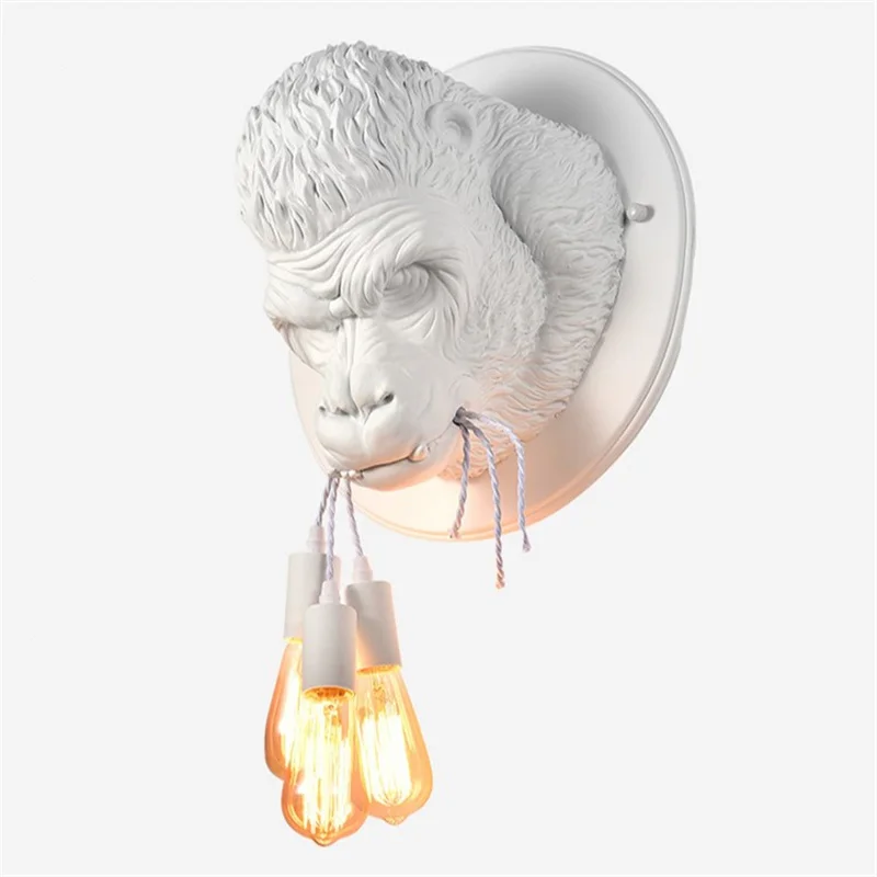  Nordic Resin Gorilla Wall Lamps Modern Simple Ape Wall Light Fixtures for Home Decor Loft Industria - 33033140854