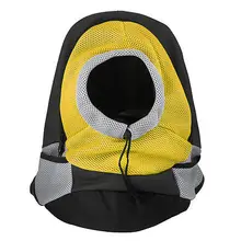 Рюкзак для путешествий для собак и щенков, сумка на плечо с сеткой спереди, желтый рюкзак