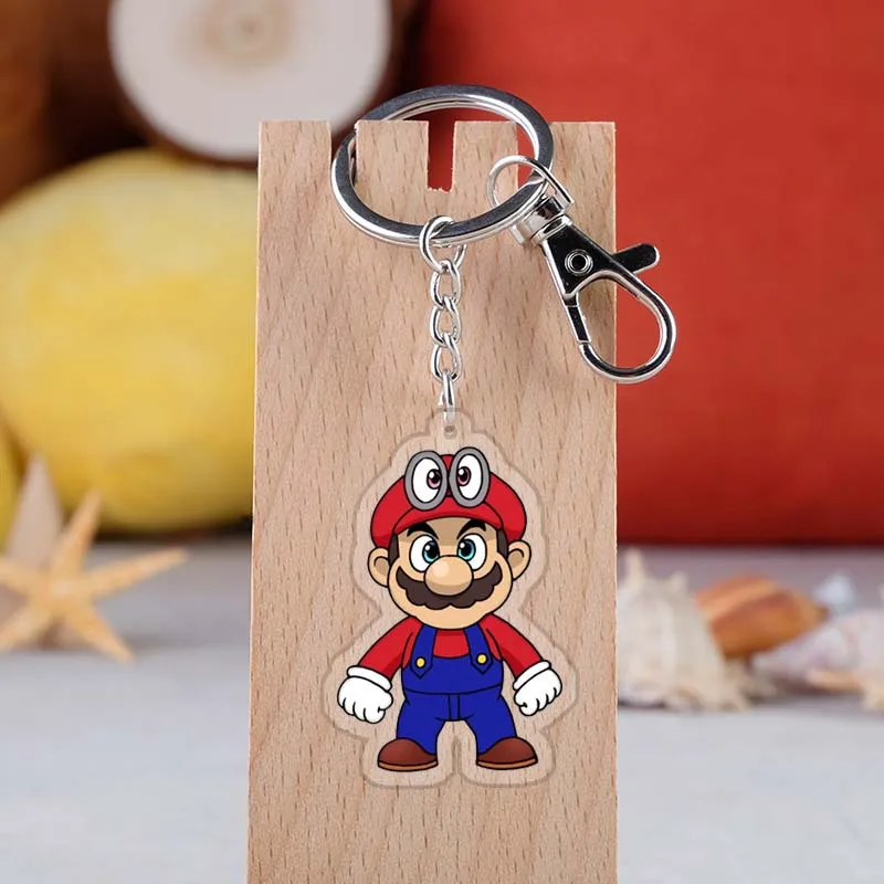 

Game Super Mario Keychain Cartoon Figure Luigi Mario Cartoon Figures Key Ring