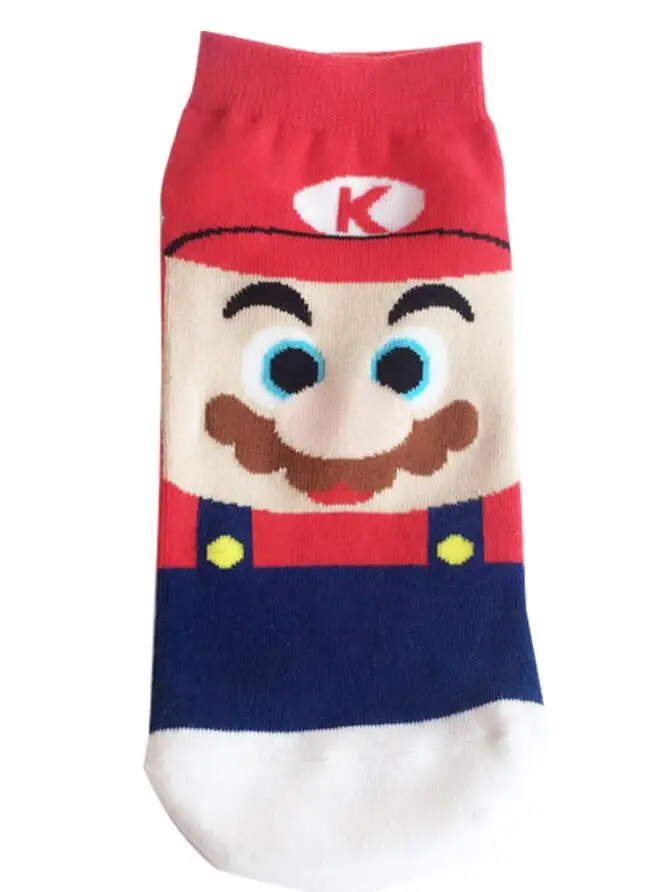 Носки Mario Luigi 1 пара носки башмачки с рисунком Тоторо Супермен капитан эрроумен