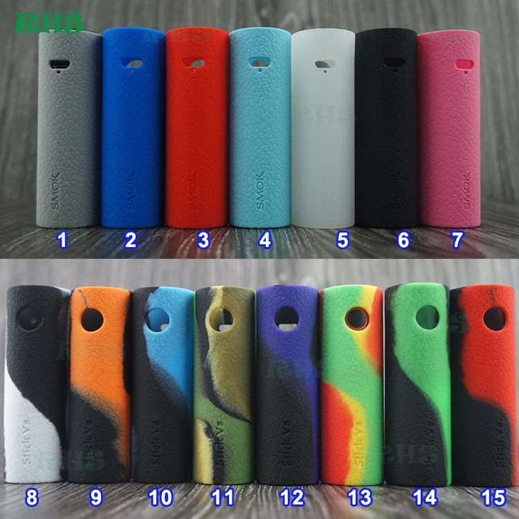 

10pcs Most popular sell silicone cases of Smok stick v8 with tfv8 tank Rubber covers 15 kinds of colors free shipping