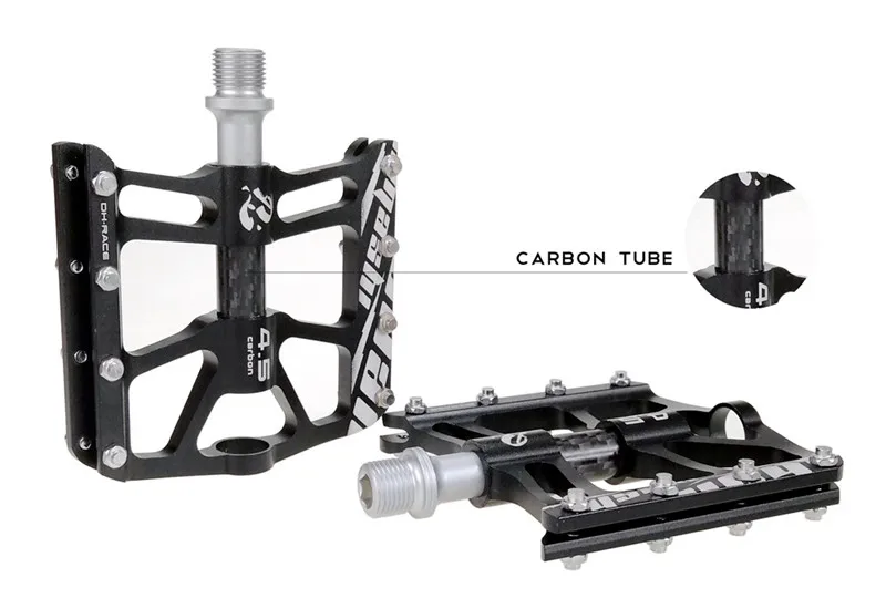 Новинка! Труба из углеродного волокна, три подшипника, противоскользящая велосипедная педаль BMX, педаль для горного велосипеда, Ультралегкая велосипедная педаль