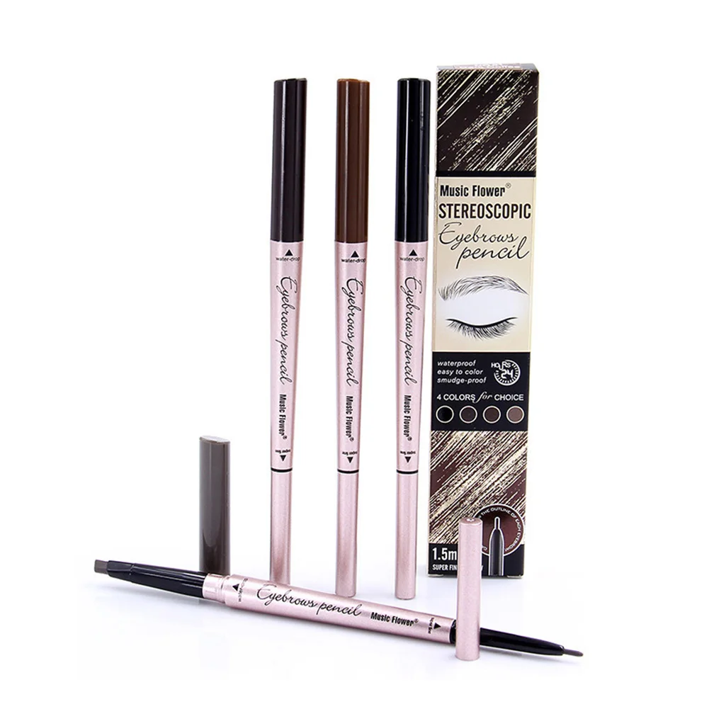 

1 PCS Fine Eyeliner Pencil Stereoscopic Eyes Makeup Double Head Eye Liner Pencil Brows Natural Tone Long-lasting Makeup Tool HB