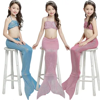 

YY4075 Wholesale Children's Mermaid Tail Swimsuit Gift Pack Fins Mermaid Costume Cosplay