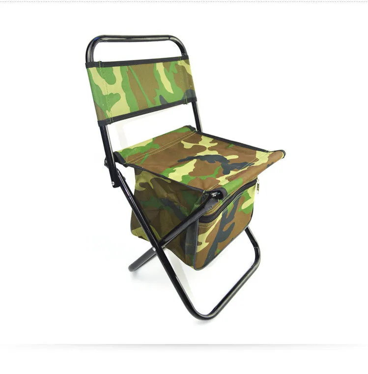 Outdoor Folding Stool With Folding Fishing Chair With Backrest And