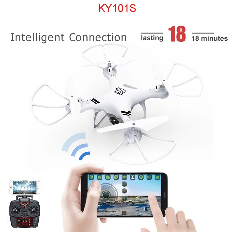 

Big Capacity Battery Fly 18 Mins RC Drone Helicopter Quadcopter With Wifi FPV HD Camera ky101s APP controle remoto quadrup