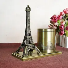 Creative Alloy Plating Metal Crafts Frace Eiffel Tower Pen Holder Memorial Tower Pen Holder Study Supplies Ornaments alloy quartz watch with eiffel tower carve