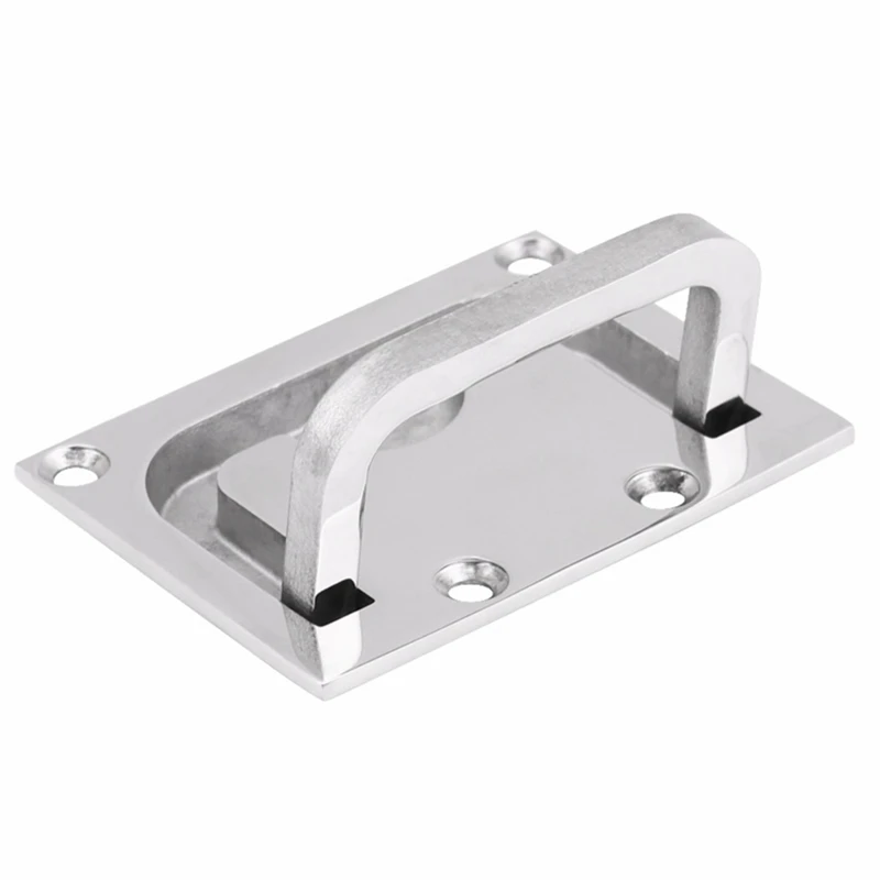 

HOT-Boat Hatch Handle Boat 316 Stainless Steel Flush Hatch Locker Cabinet Lift Pull Handle for Marine Yacht