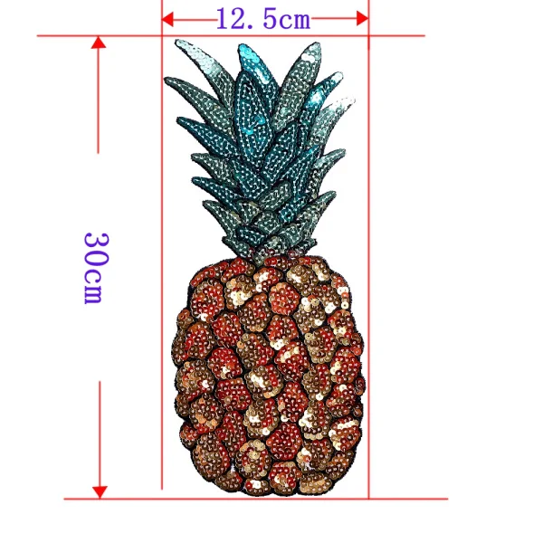 1 шт. нашивки с блестками фрукты наклейка ананас пришить патч блеск мотив аппликация Одежда патч Дети Женщины DIY одежда свадьба - Цвет: 1 Piece