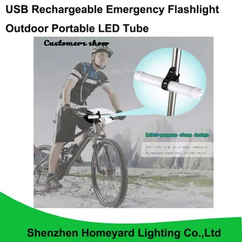 

T8 LED Tube Campping Lamp White Color with Internal Lithium Battery USB Rechargeable Emergency Flashlight Outdoor Portable tube