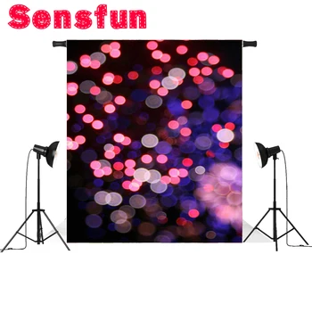 

Sensfun photographic camera background Purple backdrop blur bokeh spots horizonal photocall for photo studio vinyl backdrops