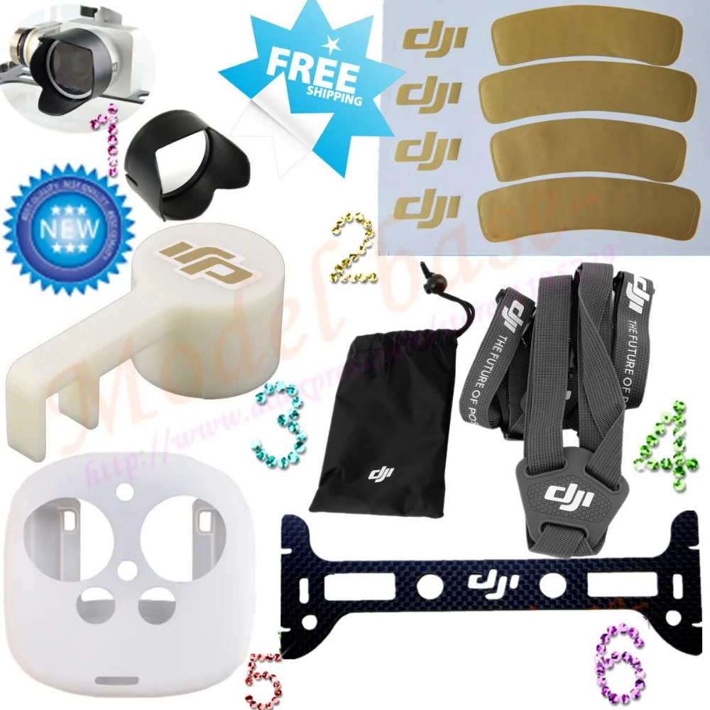 

Transmitter Protection+Lens Hood+Cap+Sticker+Neck Strap+Gimbal Guard For DJI Phantom 3 Professional/Advanced