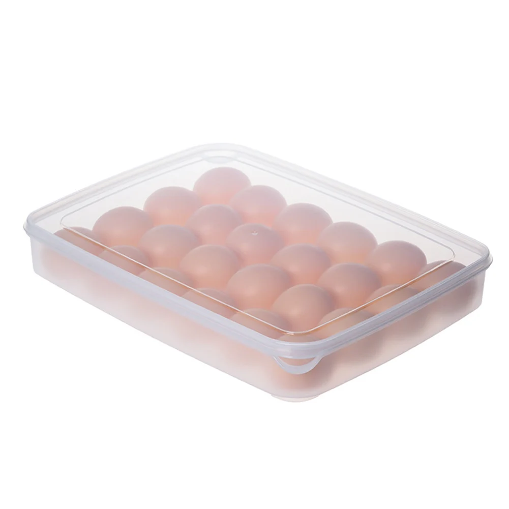 Durable Transparent Plastic 24 Grids Home Kitchen Refrigerator Egg Storage Box Container Holder Shelf Case with cover