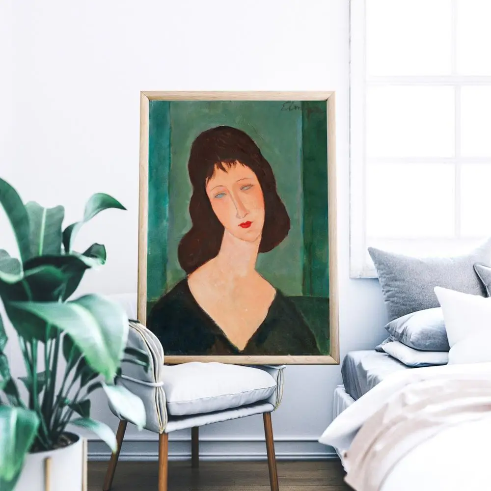 Современный портрет Женщины Vogue Amedeo Modigliani холст печать живопись постер настенное