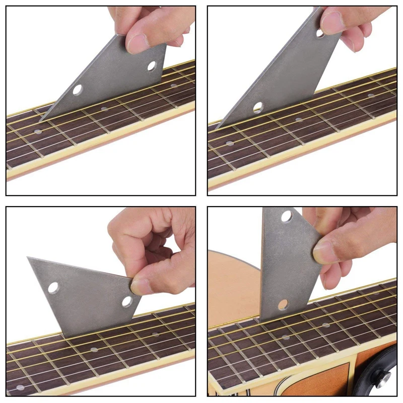 Набор инструментов для гитары lutier Guitar Fret Crowning lutier туалетный файл с узкими/средними/широкими 3 краями, Лада из нержавеющей стали Rocke