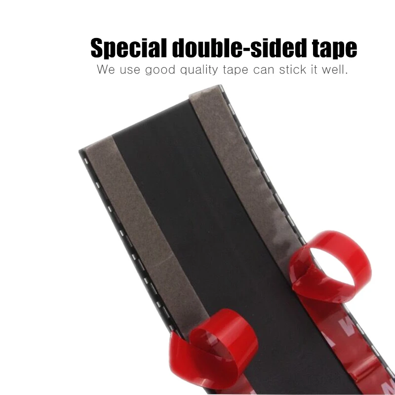 Carcardo 3D Carbon Fiber Protector Strip Car Bumper Strip Protector Chrome Door Sill Sticker Rubber