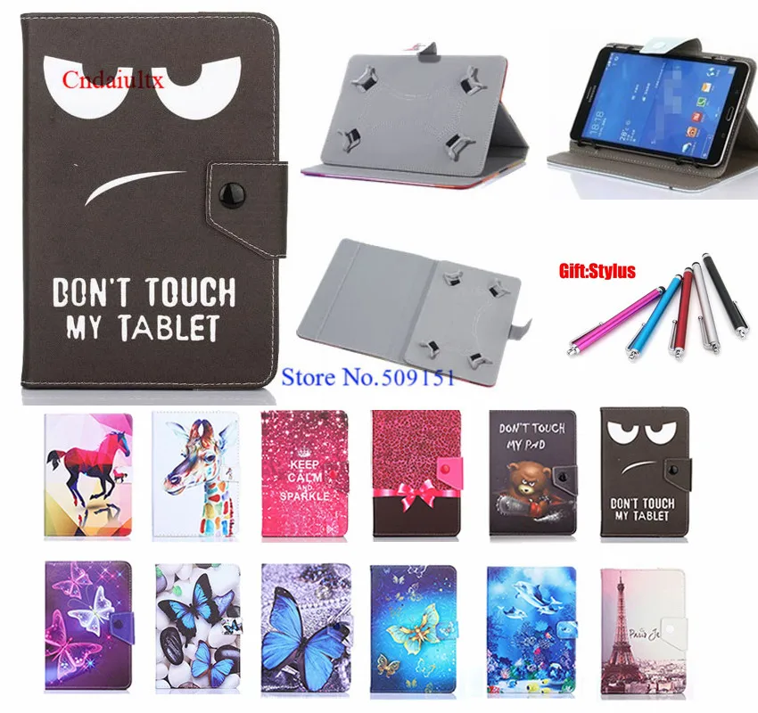 

For GoClever INSIGNIA 1010 WIN 10.1 inch Universal Tablet PU Leather Magnetic Cover Case Android 10 inch Free pen