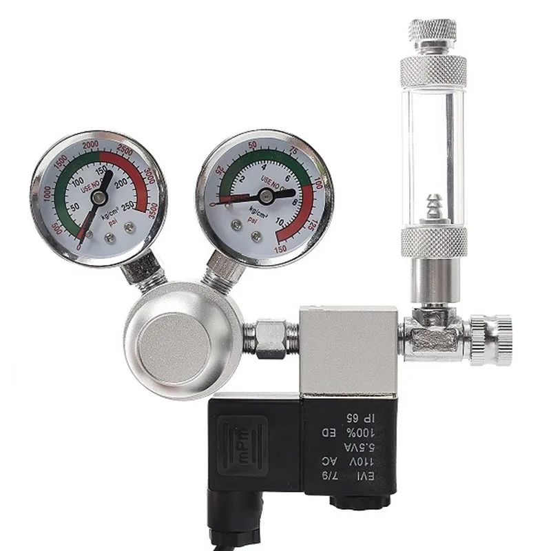 

220 V Co2 Bubble Counter Aquarium System Dual Bubble Counter Co2 Solenoid Regulator Valve Control Eu Plug