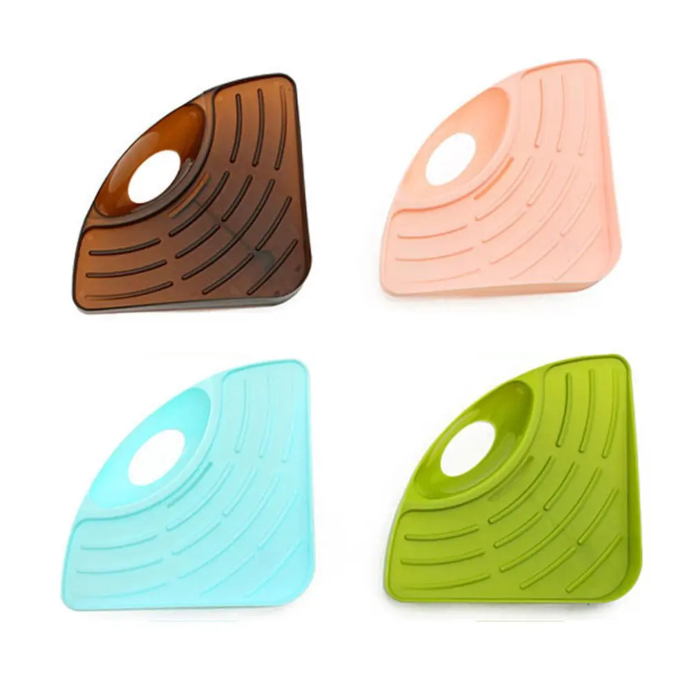 المطبخ الحمام بالوعة مثلث الإسفنج حامل رف متعددة الوظائف استنزاف رف الصابون تنظيف فرشاة الزاوية تخزين منظم المطبخ الحمام بالوعة مثلث الإسفنج حامل رف متعددة الوظائف استنزاف رف الصابون تنظيف فرشاة الزاوية تخزين منظم